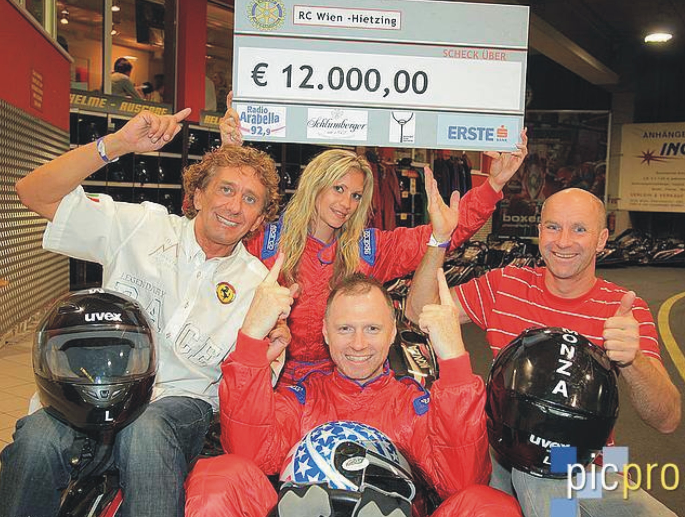 2012: Charity Race auf der Monza Kartbahn