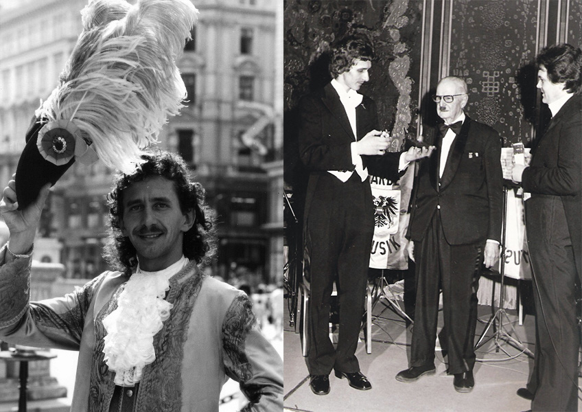 Bild links: Tony Rei mit „Magie und Illusionen“ am Wiener Stadtfest und danach b