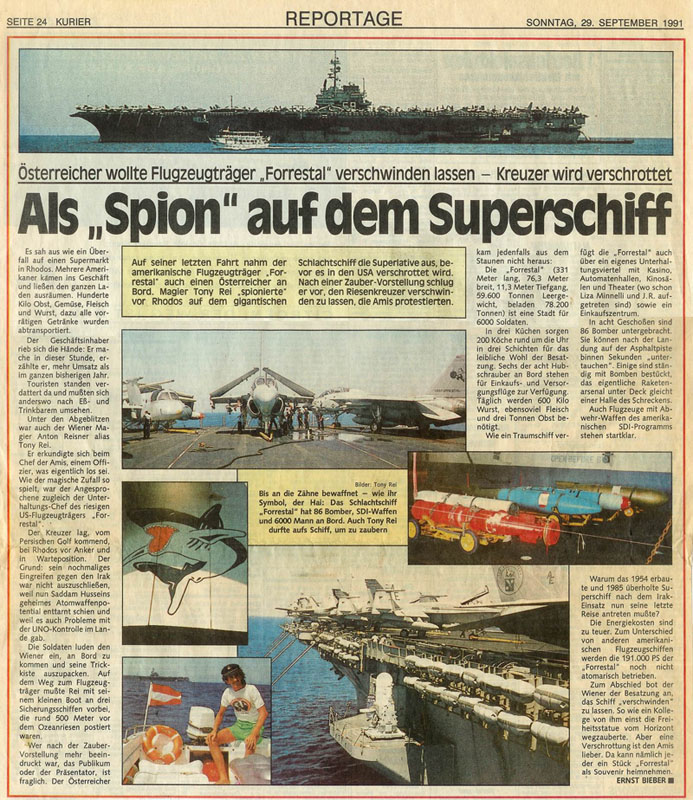 Magie auf einem Flugzeugträger