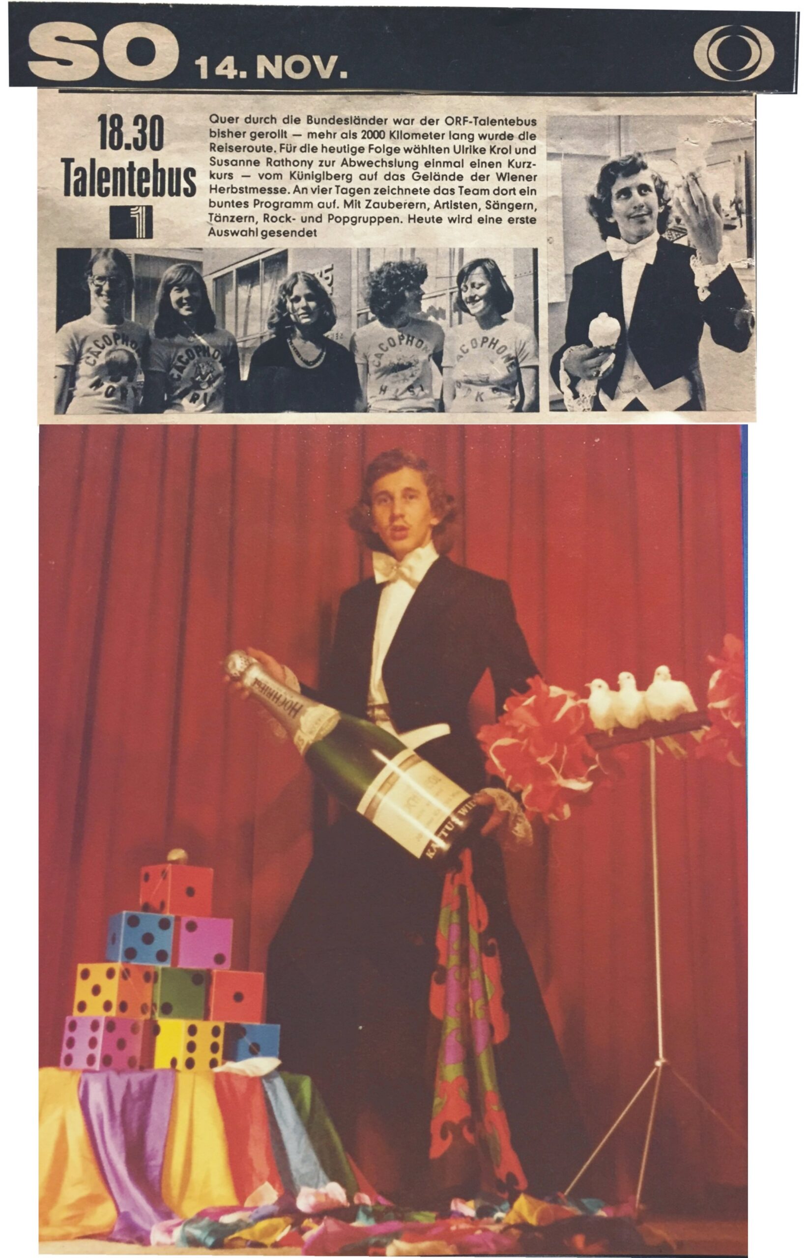 1975: Tony Rei im ORF-Talentebus