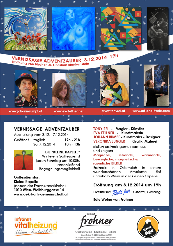 2014: Advendzauber, Vernissage mit Tony Rei in der Kleinen Kapelle